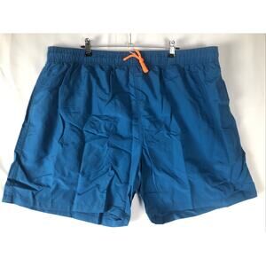 SILKWORLD Men's Swim Trunks Quick Dry Beach Shorts w/Pockets Blue Sz-US XXXL